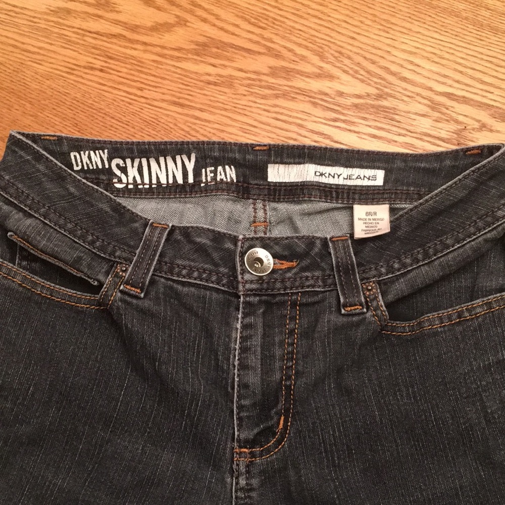 DKNY Jeans, skinny jean, size 6R, blackish grey